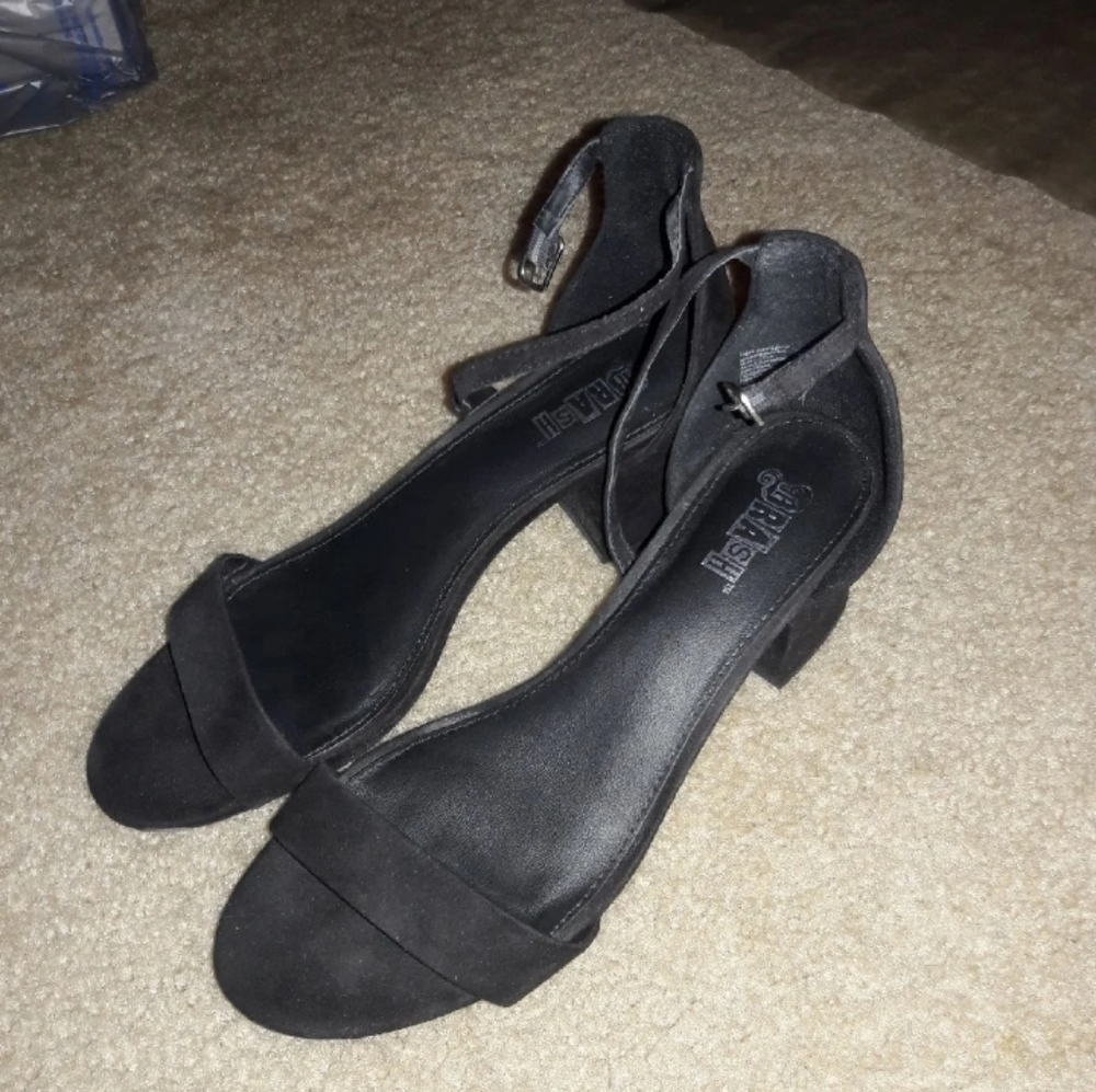 Black Brash Block Heels